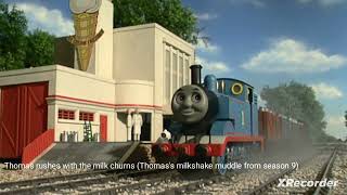 Thomas Rushes With The Milk Churns Thom Milkshake Muddle From Season 9