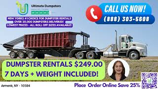 $249 Same Day Roll Off Dumpster Rentals - Armonk, NY - Call (888) 303-5608