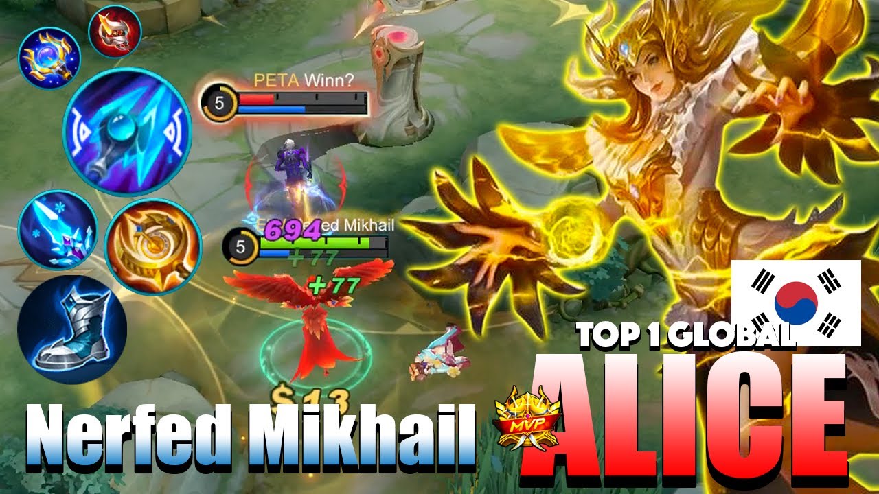 Alice Post Buffed Gameplay! Unlimited Lifesteal | Top 1 Global Alice ...