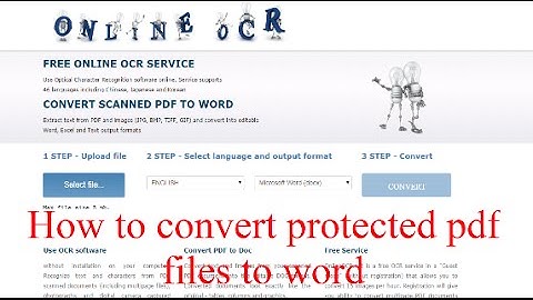HOW TO CONVERT PROTECTED  PDF TO WORD & MANY MORE  WITH HELP OF OCR PART 1.1