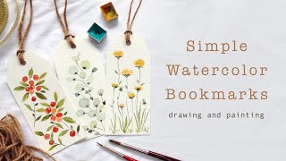 3 Simple Watercolor Bookmarks for Beginners screenshot 5