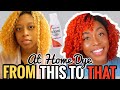 I COLORED MY HAIR AT HOME | FROM BLONDE TO BURNT ORANGE | ADORE 38 SUNRISE ORANGE | Kelsea Raé