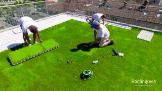 Roofingreen NATURE, NATURE DRAIN, LEAF | sistemi modulari a secco, erba sintetica su superfici piane