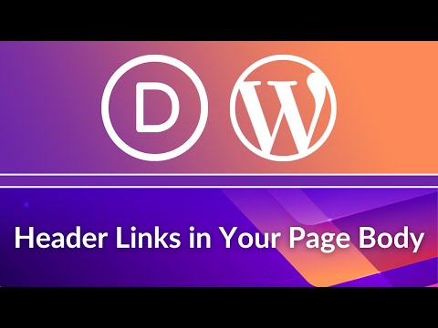 Divi Theme Tutorial: How to Link to the same Links from the Header
