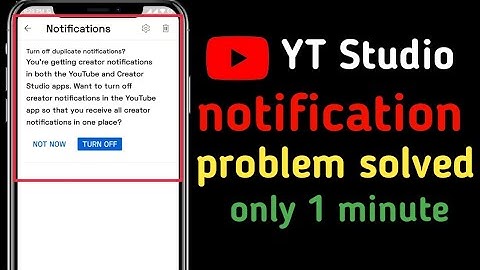 turn off duplicate notifications yt studio | turn off duplicate notifications | Ats tech support