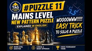 New Pattern puzzle for Bank PO mains | #Puzzle11|TAG PUZZLE SERIES