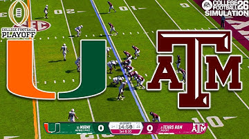 🔴LIVE🔴 Miami vs Texas A&M Simulation – CFP First Round – 12/20/2025 | College Football 26 PS5