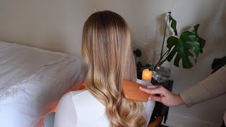 ASMR Hair Play and Scalp Massage - Jade Sticks, Brushing, Tingly Scratches on Katelyn (Whisper)