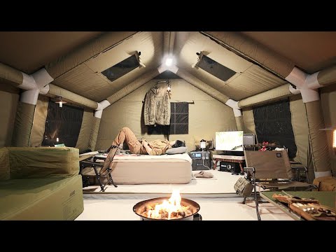 Видео: Гостиница? Люкс 2-комнатная надувная палатка для кемпинга. с Ленд Ровер ДЕФЕНДЕР