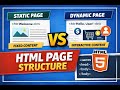 Static vs Dynamic Web Pages + HTML Page Structure Explained (Beginner Friendly)