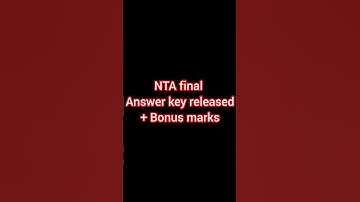 NTA released Final answer key for NEET||Bonus marks!!! #neet #neetexam #neetresult2023