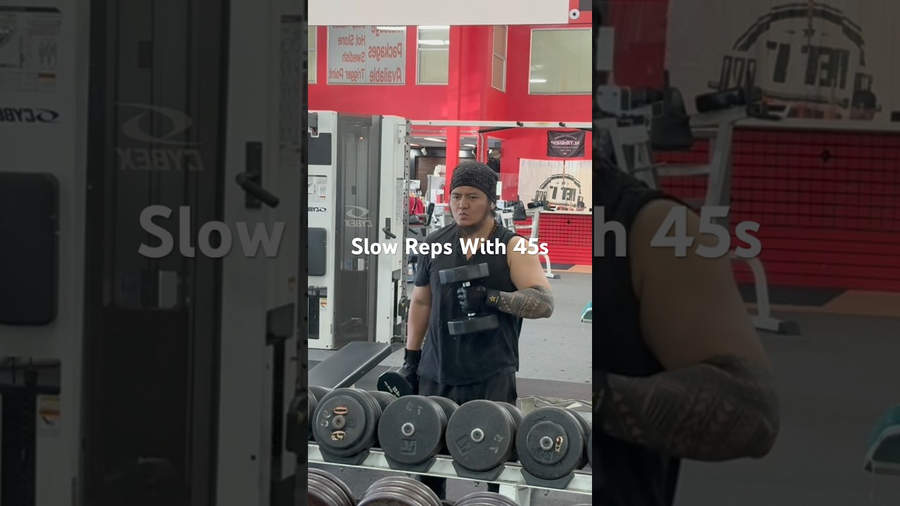 Slow controlled reps for Arm strength and growth