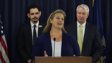 Jessa Jones speaks at Albany press conference in front of legislature