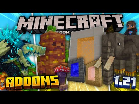 Los 10 MEJORES ADDONS SURVIVAL para MINECRAFT PE/BEDROCK 1.21 | Mods ...