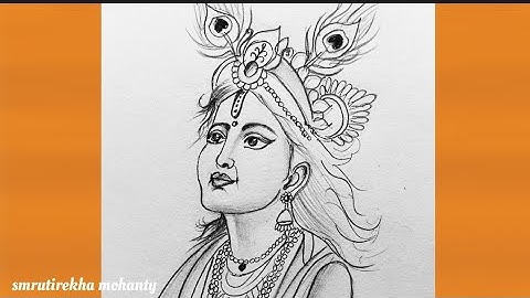 Krishna Drawing -Easy Step by step with Pencil | Krishna drawing pictures | Chitra |buttor pot