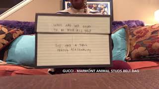 Gucci Marmont Animal Studs Leather Belt Bag