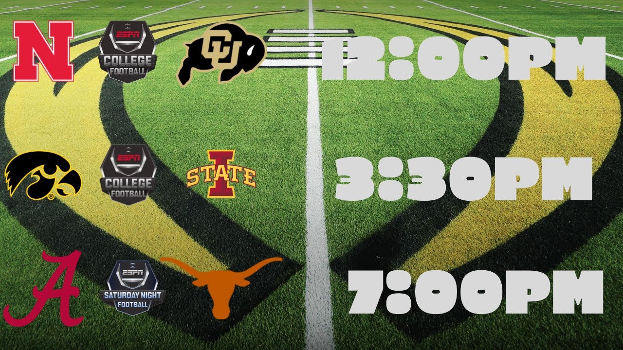 COLLEGE FOOTBALL NEBRASKA VS COLORADO LIVE *SCOREBOARD* YouTube