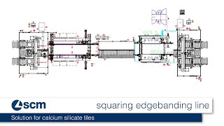 scm squaring edgebanding line for calcium silicate tiles
