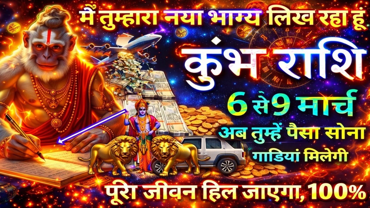 कुंभ राशि ।। 6 से 9 मार्च। मैं तुम्हारा नया भाग्य लिख रहा हूं,अब तुम्हें पैसा सोना गाडियां मिलेगी।..
