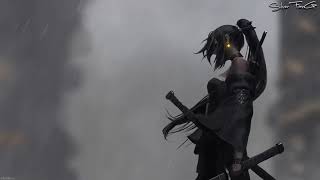 Girl Samurai Rain HD Live Wallpaper