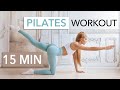 15 min pilates workout  slow full body toning  knee friendly low impact