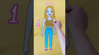 Barbie Paper Doll Dress Up 💓👗 #art #shorts #paperdolls #barbie #artwork