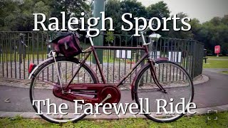 The beautiful Raleigh Sports vintage bicycle goes for a goodbye ride. Lytham St Anne's &amp; Hall.