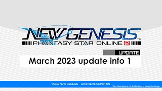 PSO2 NEW GENESIS March 2023 Update 1 Introduction Video