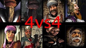 WAZIR LIONHEART SULTAN PHILIPP VS EMIR CALIPH SNAKE MARHSALL | aggressive Ai | Stringhold Crusader