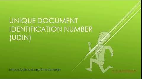 Unique Document Identification Number