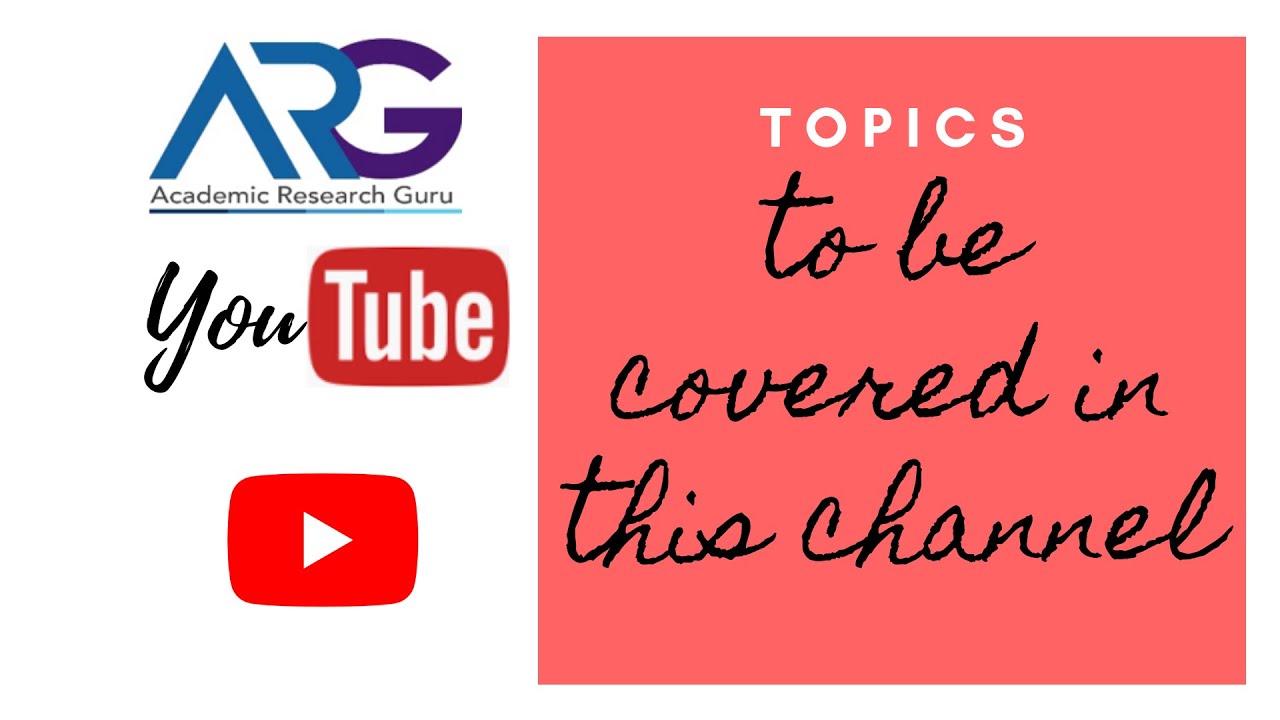 02 Academic Research Topics to be discussed by ARG Channel - YouTube