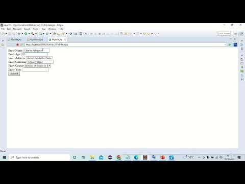 Activity 01 - Basic Java creating .jsp file using eclipse IDE