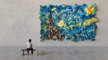 X-Particles Modern Art Gallery creating C4D & Redshift Speedart