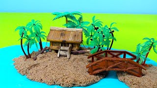 Tropical Island Jungle Diorama and Safari Animal Figurines   Learn Animal Names