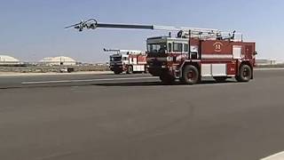 Approach of Fire Rescue Crew During a Shuttle Emergency Training Exercise