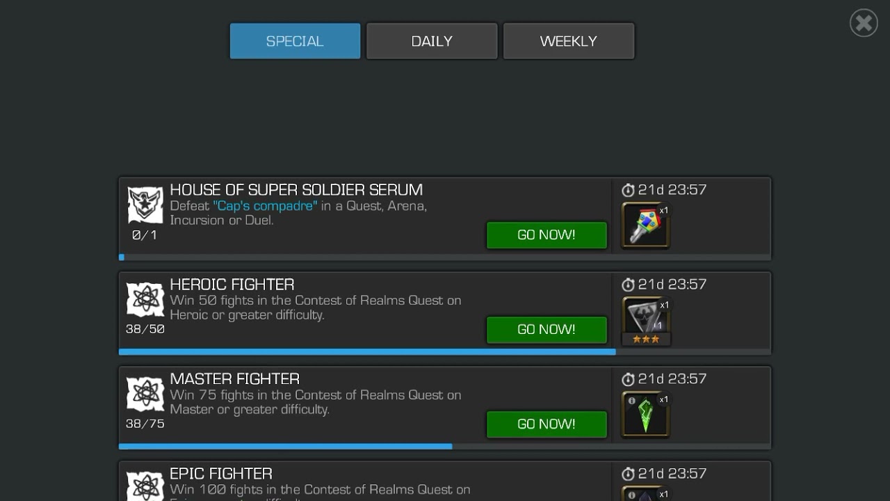 Cap’s Compadre MCOC todays target