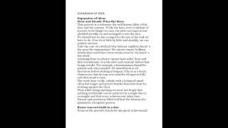 Slow and steady wins the race | Expansion of ideas | Expansion of theme | English writing Skills