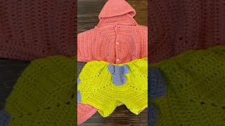 Patrick Star Baby Onesie 🫶🏽💕 pattern: ribblr- @sheshooked #crochet #fall #baby #shorts