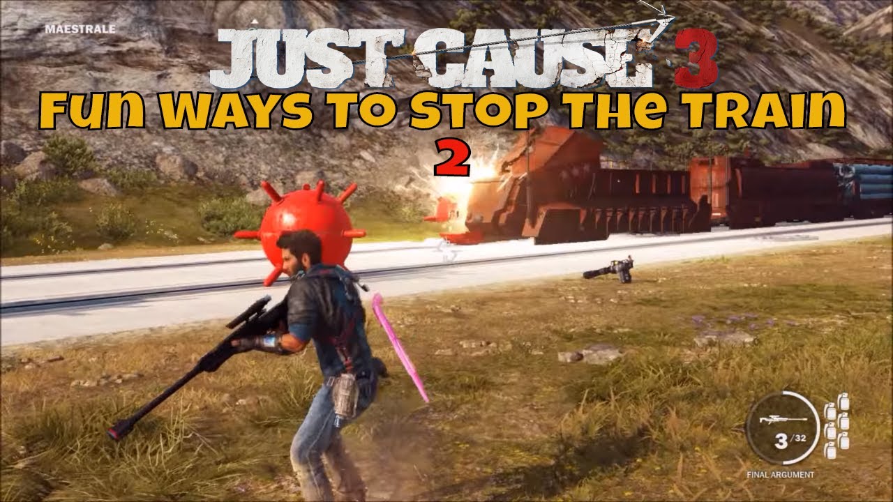 Just Cause 3 Fun Ways to stop the train 2