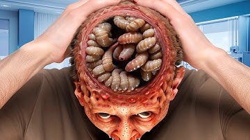 Deep Cleaning Animation - ASMR Removing Ticks, Maggots and insects from a Man