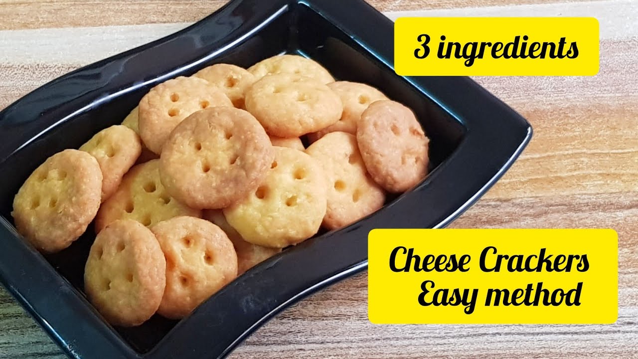 Cheese crackers / salt crackers/ Very Easy to make cheese crackers ...