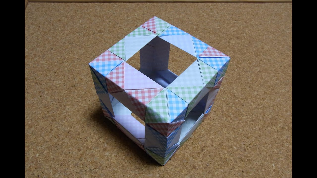 Origami 3d おりがみ 四角形の作り方 Youtube