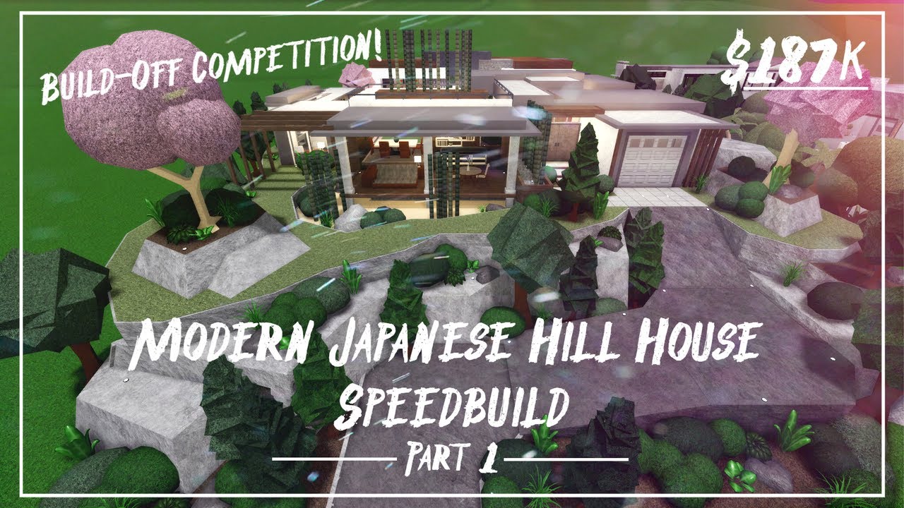 Build Off Competition Modern Japanese Hill House Part 1 2 Roblox Welcome To Bloxburg Youtube - roblox bloxburg japanese style housedojo