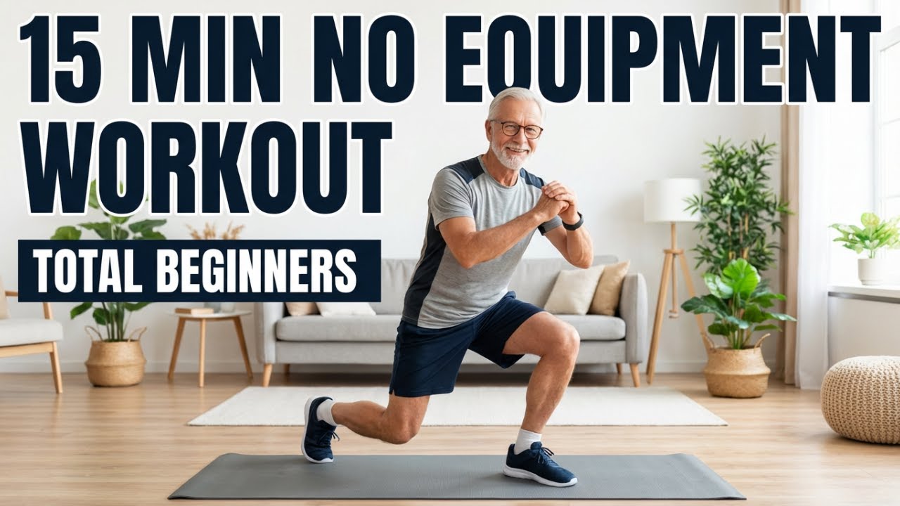 15 Minute No Equipment Workout for Total Beginners - YouTube