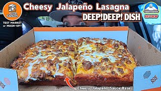 Little Caesars® Cheesy Jalapeño Lasagna Deep Deep Dish Pizza Review! 🧀🌶️🍕 | theendorsement