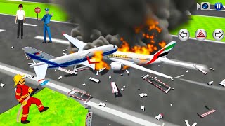 🔥 Airplane Crash Simulation 3D | Airport Fire Rescue Mission ✈️ | 3D Driving Class Android Gameplay  screenshot 1
