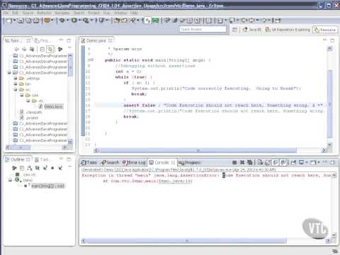 VTC Player   Advanced Java Programming Java SE 7, Assertion Usage