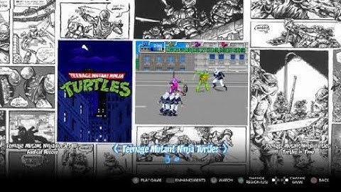 Teenage Mutant Ninja Turtles: The Cowabunga Collection Intro + Game Select