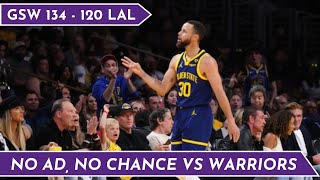 No AD, No Chance vs The Warriors...Lakers Lose 134-120