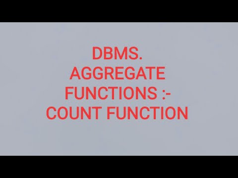 SQL AGGREGATE FUNCTIONS :- COUNT FUNCTION WITH SYNTAX WITH EXAMPLE QUERIES IN TELUGU LANGUAGE